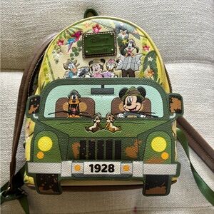 Loungefly Disney Mickey and Friends Safari Glow in the Dark Backpack
